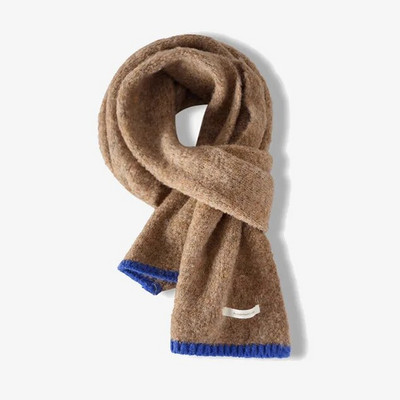 Ženski zimski novi topli pleteni šal, studentski par, korejsko izdanje, višenamjenski vuneni kontrastni vrat, mekani