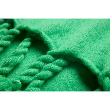 2023 Луксозна марка кашмирен дамски шал зимен дебел топъл плътен опаковъчен женски пашмина с дълъг пискюл женско дебело одеяло