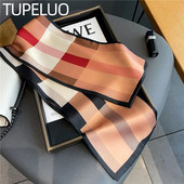 Pledas Skinny Satin Silk Šalikas moterims Plaukų juostelės Kaklo kaklaraištis diržas Galvos juostelė Moteris Apvynioja Foulard galvos skara Bandana