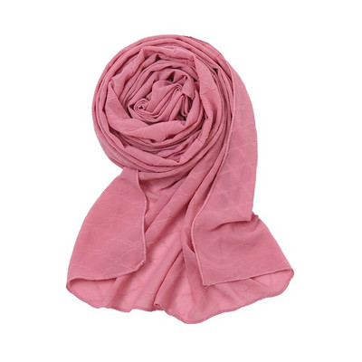 Új divatos fejkendő 2021 női sima cukorka színű kockás ráncos buborék sifon kendő takaró ellopta muszlim hidzsáb 175*70cm