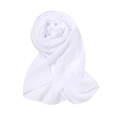 Új divatos fejkendő 2021 női sima cukorka színű kockás ráncos buborék sifon kendő takaró ellopta muszlim hidzsáb 175*70cm