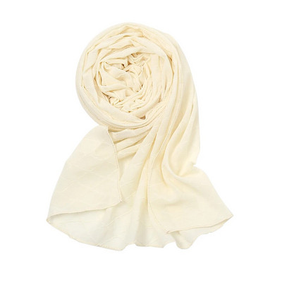 Új divatos fejkendő 2021 női sima cukorka színű kockás ráncos buborék sifon kendő takaró ellopta muszlim hidzsáb 175*70cm