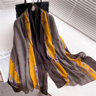 Márka őszi és téli női strand minőségi kendő kockás pamut sál női divat sál fejkendő kendő kendő sál fejdísz