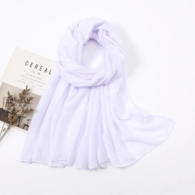 Jesen, obični šivani karirani šal od viskoze, ženski pamučni šalovi, jednobojni pašmina, muslimanski hidžab, šalovi