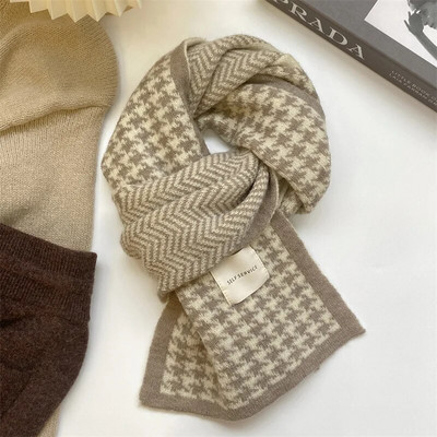 MoriBty zimski pleteni šal ženski luksuzni imitacija kašmira prugasti karirani šal omoti topli ljubavnici Bufandas Echarpe za muškarce 2022.