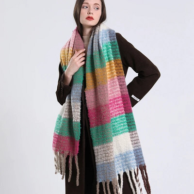 2023 m. klasikinis žiemos šiltas moteriškas pledas antklodė Šalikas Storas kašmyro Pashmina Šalikas Šalikai Apvynioja ilgas kutas Bufanda Mujer