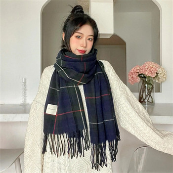 Нова корейска версия на решетъчен шал есен и зима студенти удебеляват топъл шал сладък двоен шал CN028