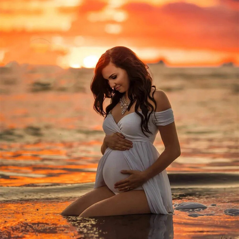 Šifona kleitas grūtniecēm fotosesijai Seksīgas priekšpuses grūtniecēm Maxi kleita gara grūtniecības kleita fotografēšanai 2021