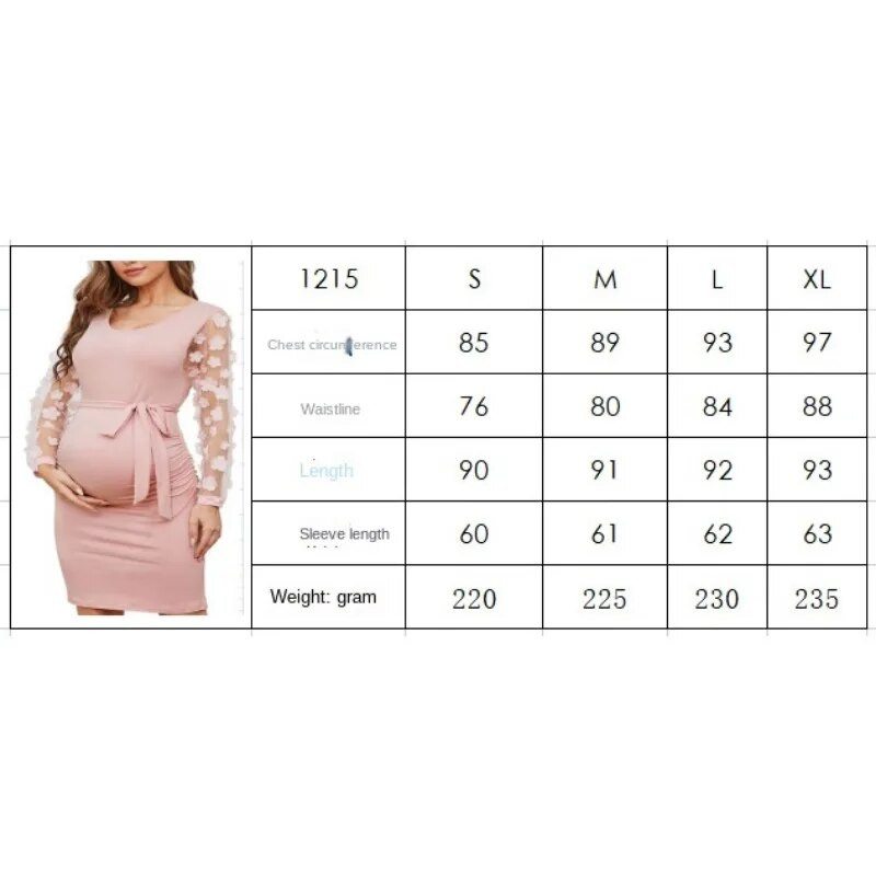 Krāšņa puķaina grūtnieču kleita ar elastīgu audumu un plūstošu siluetu grūtniecības fotografēšanai