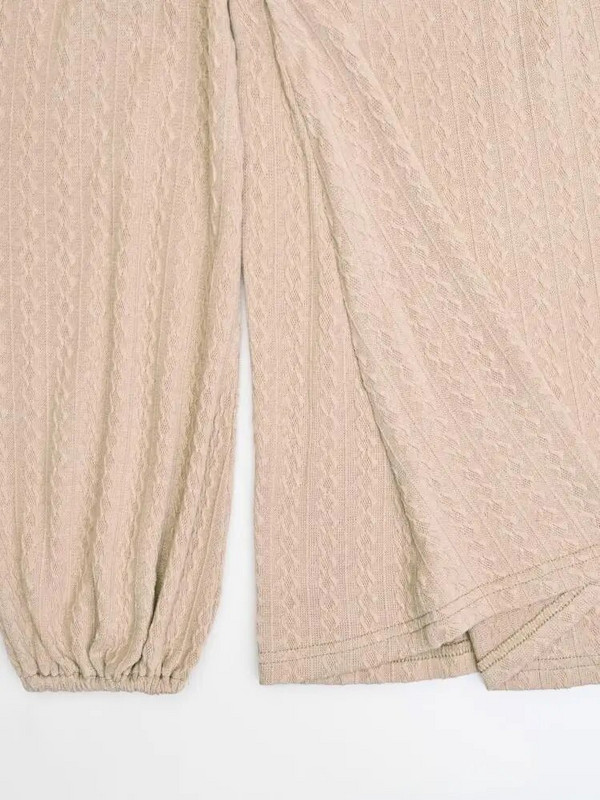 Kismama női jacquard kötött, puffadt ujjú ruha övvel terhes női ruhák őszi télre