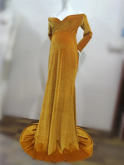 Pikk rasedatele mõeldud kleit Pleuche Elegence raseduskleidid fotograafia Maxi raseduskleit fotorekvisiit rasedatele 2019