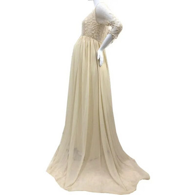 Virágos csipke sifon kismama maxi ruhák esküvői fotózáshoz ruhák terhes nők számára Babazuhany Terhességi fotózás