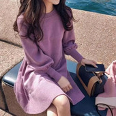 Modna haljina za trudnice Jesen Zima Džemper Odjeća za trudnice Veličina S-2XL Trudnička široka pletena odjeća