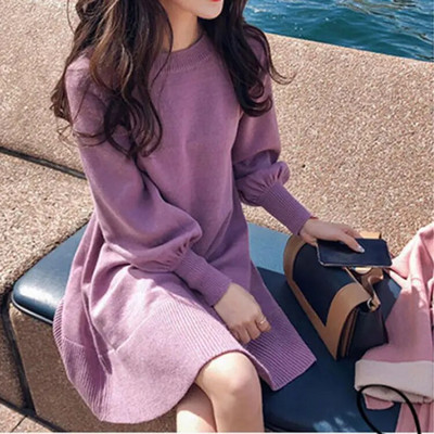 Modna haljina za trudnice Jesen Zima Džemper Odjeća za trudnice Veličina S-2XL Trudnička široka pletena odjeća