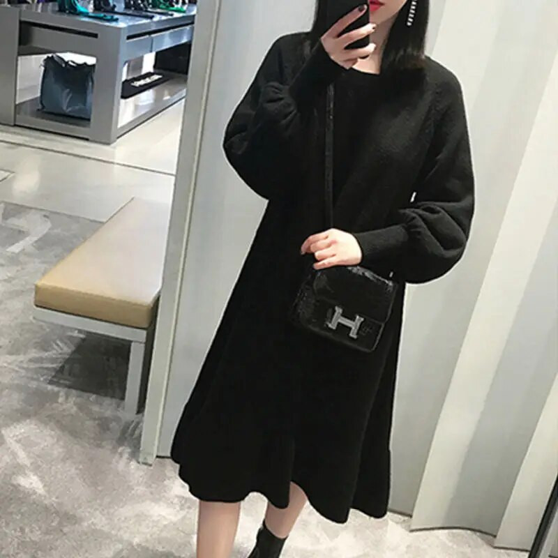 Modna haljina za trudnice Jesen Zima Džemper Odjeća za trudnice Veličina S-2XL Trudnička široka pletena odjeća