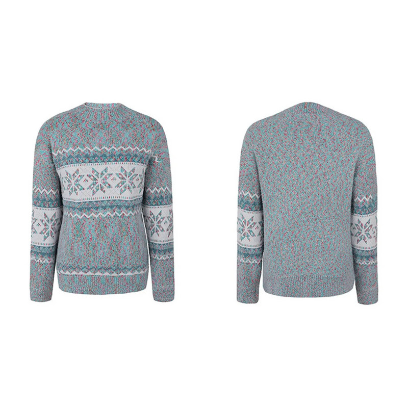 Jesen Zima Ženska pletenina Božićne pahulje Božićni pulover s ovratnikom Jednostavan jesensko-zimski ženski kaput