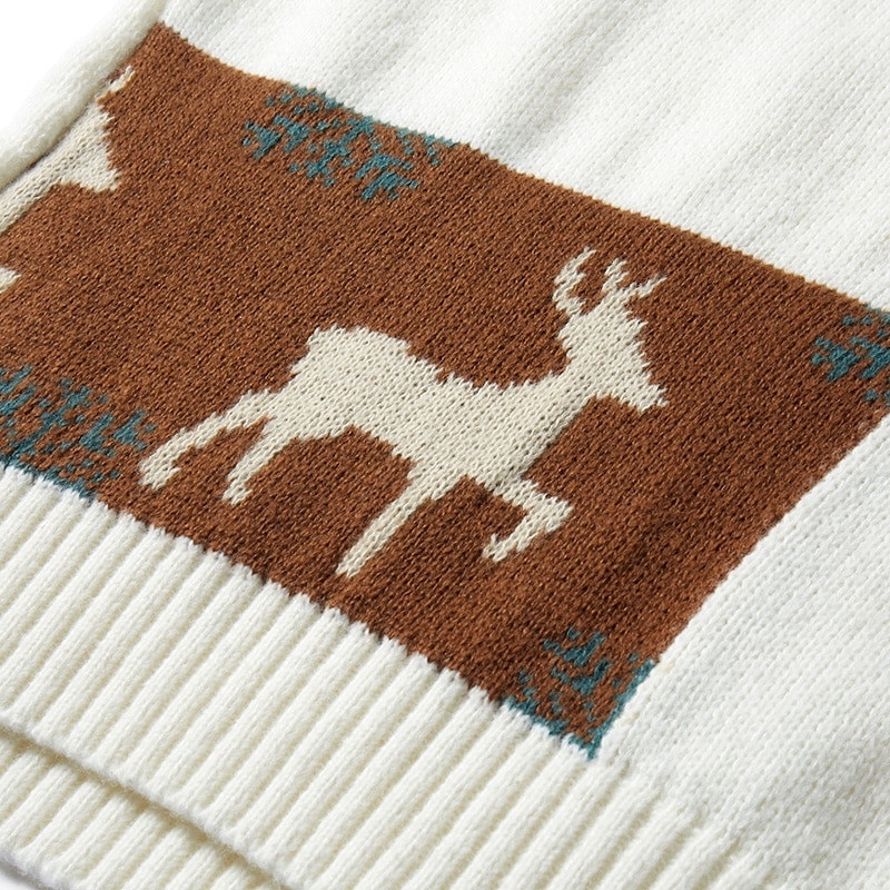 2023. gada rudens/ziema, jauns Ziemassvētku džemperis vīriešu/sieviešu korejiešu stilā ar garām piedurknēm, ikdienas smilškrāsas džemperi, trikotāžas džemperis