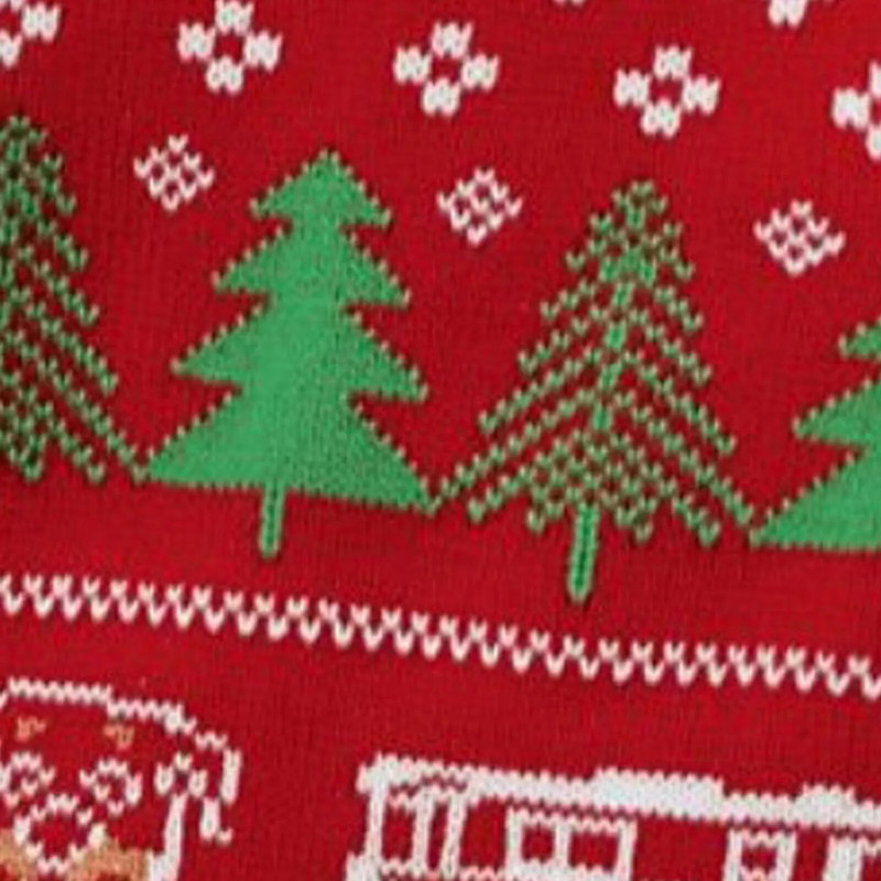Hópehely karácsonyfa mintás karácsonyi stílusú kötöttáru pulóver hosszú ujjú horgolt pulóver Alkalmi nyakú vakációs ruha