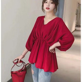 Nove ljetne majice od šifona za trudnice Top za trudnice s V izrezom Široka lijepa odjeća velikih veličina