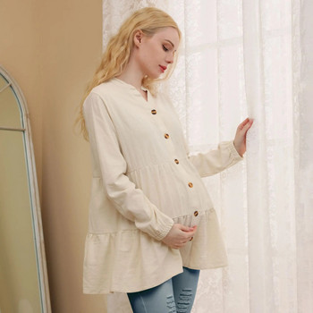 Горнище за кърмене Ежедневни дрехи за бременни жени Блуза за бременни жени Плюс размер XS-3XL Есен Зима