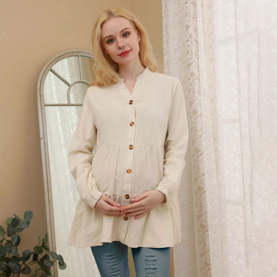 Κορυφαία ρούχα μητρότητας θηλασμού Casual μπλούζα εγκύων Γυναικεία ρούχα εγκυμοσύνης Plus μέγεθος XS-3XL Φθινόπωρο Χειμώνας