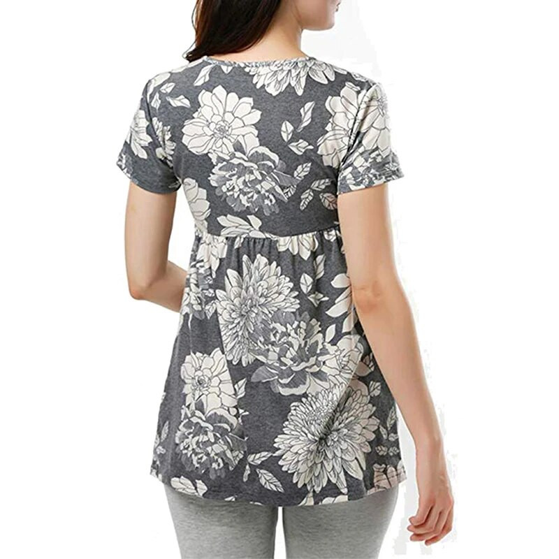 Ženska trudnička ležerna majica kratkih rukava za trudnice Ljetna majica kratkih rukava s printom na točkice Majice s tunikom za trudnice Odjeća za trudnice