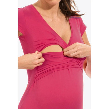Χριστουγεννιάτικο μπλουζάκι με λαιμόκοψη V για έγκυες γυναίκες με κοντομάνικο θηλασμό Κορυφαία μπλουζάκι θηλασμού μητρότητας