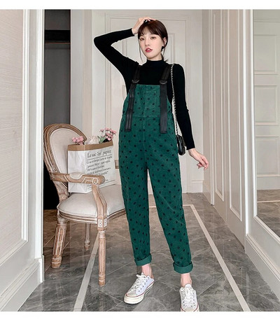 Modes punktveida kombinezoni grūtniecēm rudens ziema lielizmēra augsta jostasvieta grūtniecēm Rokas, garas, brīvas grūtniecības laikā