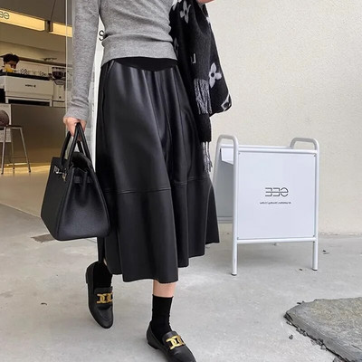 1171# Rudens ziemas mode PU grūtnieču svārki elastīgi viduklis vēders, brīvas līnijas apģērbs grūtniecēm, grūtniecība