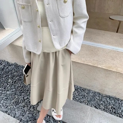 1171# Rudens ziemas mode PU grūtnieču svārki elastīgi viduklis vēders, brīvas līnijas apģērbs grūtniecēm, grūtniecība