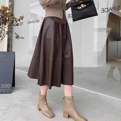 1171# Rudens ziemas mode PU grūtnieču svārki elastīgi viduklis vēders, brīvas līnijas apģērbs grūtniecēm, grūtniecība