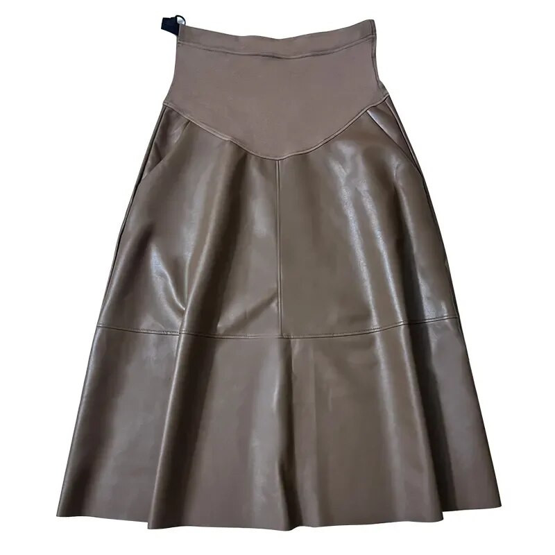 1171# Rudens ziemas mode PU grūtnieču svārki elastīgi viduklis vēders, brīvas līnijas apģērbs grūtniecēm, grūtniecība