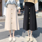 Ilgi madingi sijonai nėščiosioms nėščiosioms medvilninis sijonas didelio dydžio nėščiosioms Naujas pristatymas