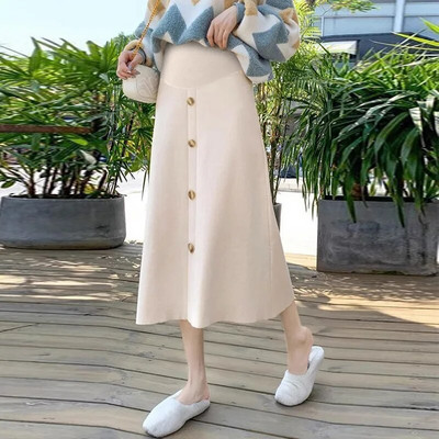 Ilgi madingi sijonai nėščiosioms nėščiosioms medvilninis sijonas didelio dydžio nėščiosioms Naujas pristatymas