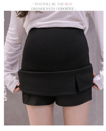 2023 φθινοπωρινά πακέτα φούστα εγκυμοσύνης ψηλόμεση φούστες σπαστές γοφοί κοντές φούστες έγκυος μαύρα ρούχα εγκυμοσύνης
