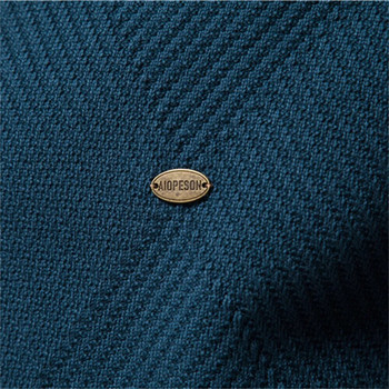 AIOPESON Argyle Едноцветна жилетка Мъжки ежедневни качествени памучни зимни мъжки пуловери с цип Модни основни жилетки за мъже