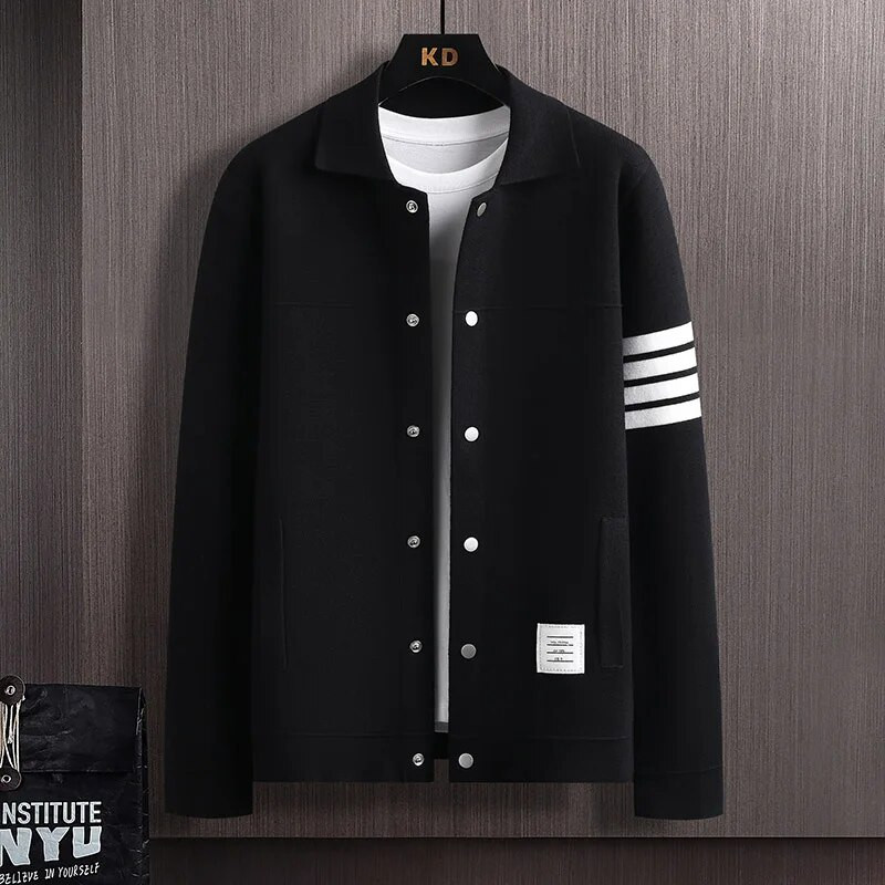 2023 m. prabangus rudens verslo laisvalaikio klasikinis siuvinėjimas Aukštos kokybės megztas vyriškas megztinis ilgomis rankovėmis