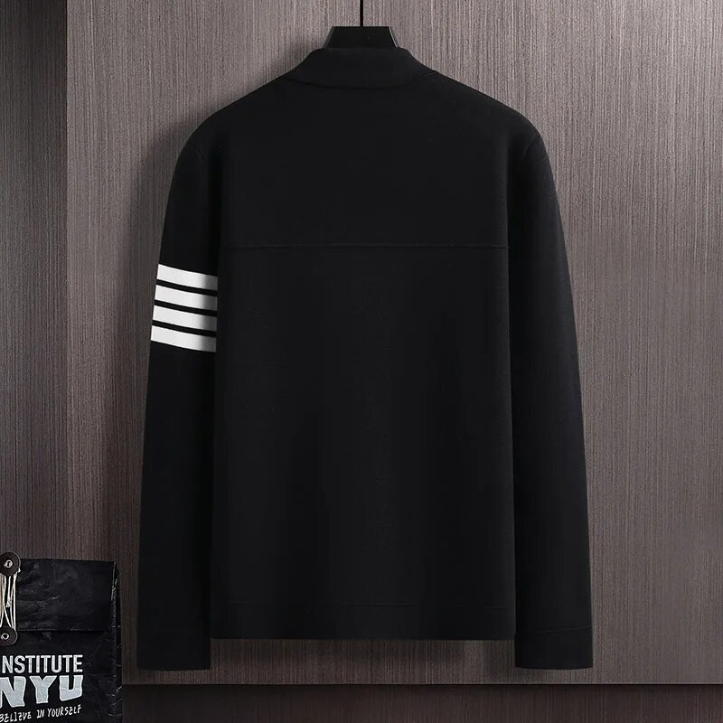 2023 m. prabangus rudens verslo laisvalaikio klasikinis siuvinėjimas Aukštos kokybės megztas vyriškas megztinis ilgomis rankovėmis