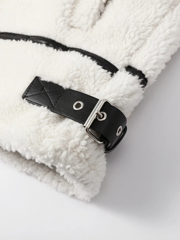 Ženski kaput od janjeće vune 2023. Zimski ovratnik s dugim rukavima, ulična ženska kratka jakna s patentnim zatvaračem Široka modna ženska topla gornja odjeća