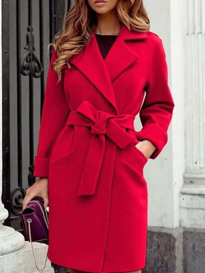 Elegantne mješavine vune za žene, ulična odjeća dugih rukava, korejske modne jakne, uski džepovi, nove jesensko-zimske kapute 2023.