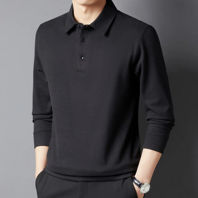 2023-as férfi kötött pólógallér pulóver