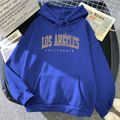 Los Angeles, Kalifornija Usa City Leopard Ženska majica s kapuljačom s okruglim izrezom Hip hop ulična odjeća Meka ženska majica s okruglim izrezom