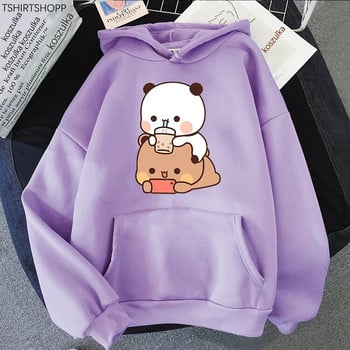 Bubu and Dudu Hoodie Women Aesthetic Graphic Funny Kawaii Bubble Tea Hoodies Унисекс Аниме Harajuku Vintage Пуловери Суичъри