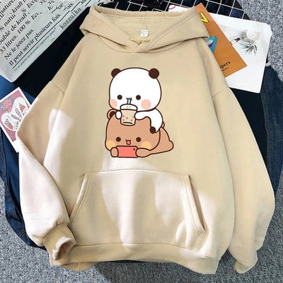 Bubu ir Dudu Hoodie Moteriškos estetinės grafikos Juokingi Kawaii burbulinės arbatos megztiniai Unisex Anime Harajuku Vintage megztiniai megztiniai