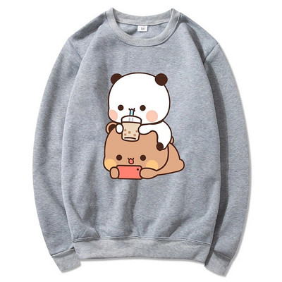 Bubu ir Dudu Hoodie Moteriškos estetinės grafikos Juokingi Kawaii burbulinės arbatos megztiniai Unisex Anime Harajuku Vintage megztiniai megztiniai