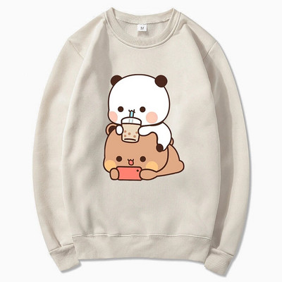 Bubu ir Dudu Hoodie Moteriškos estetinės grafikos Juokingi Kawaii burbulinės arbatos megztiniai Unisex Anime Harajuku Vintage megztiniai megztiniai