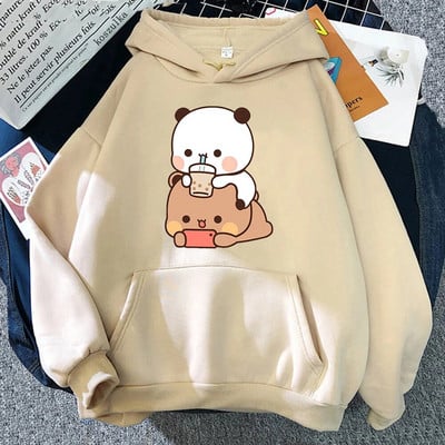Bubu ir Dudu Hoodie Moteriškos estetinės grafikos Juokingi Kawaii burbulinės arbatos megztiniai Unisex Anime Harajuku Vintage megztiniai megztiniai