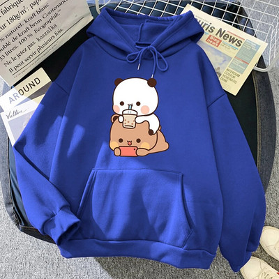 Bubu i Dudu majica s kapuljačom Ženske estetske grafike Smiješne Kawaii Bubble Tea majice s kapuljačom Unisex Anime Harajuku Vintage puloveri Trenirke
