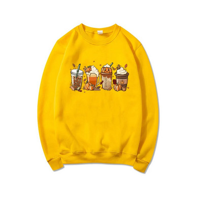 Rudens kafijas džemperis Mīlīgs rudens kapucis Pateicības dienas džemperis Helovīna kapuces Sieviešu apģērbi Kafijas mīļotāji Puloveri Topi