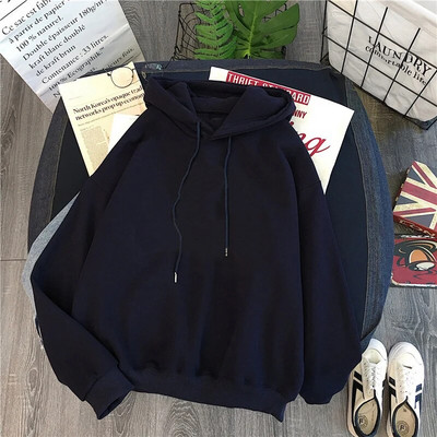 ZuoLunOuBa Őszi téli női alkalmi egyszínű kapucnis pulóver Polár hosszú ujjú pulóver bézs bő felsők Női kabát